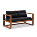 Santorini 2 Seater Outdoor Aluminium Lounge In Teak