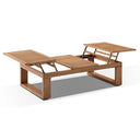 Santorini 3+2+1+1 Outdoor Aluminium Lounge Set with Coffee Table in Teak Timber Look Finish