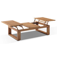 Santorini 3+2+1+1 Outdoor Aluminium Lounge Set with Coffee Table in Teak Timber Look Finish