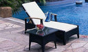 Sienna - Wicker Sun Lounge With Teak Arm Rests