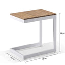 Santorini Aluminium Sun Lounge Set in White w/ Side Table