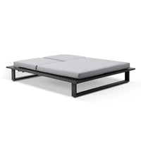Arcadia Double Aluminium Sun Lounge in Charcoal