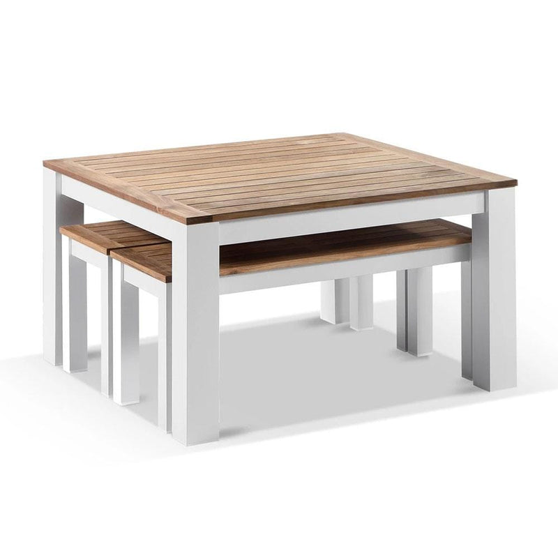 Nova Outdoor Aluminium Lounge and Dining Setting with Bar Cart